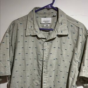 Paper Denim & Cloth Gray Casual Button Down Shirt EuC 2x